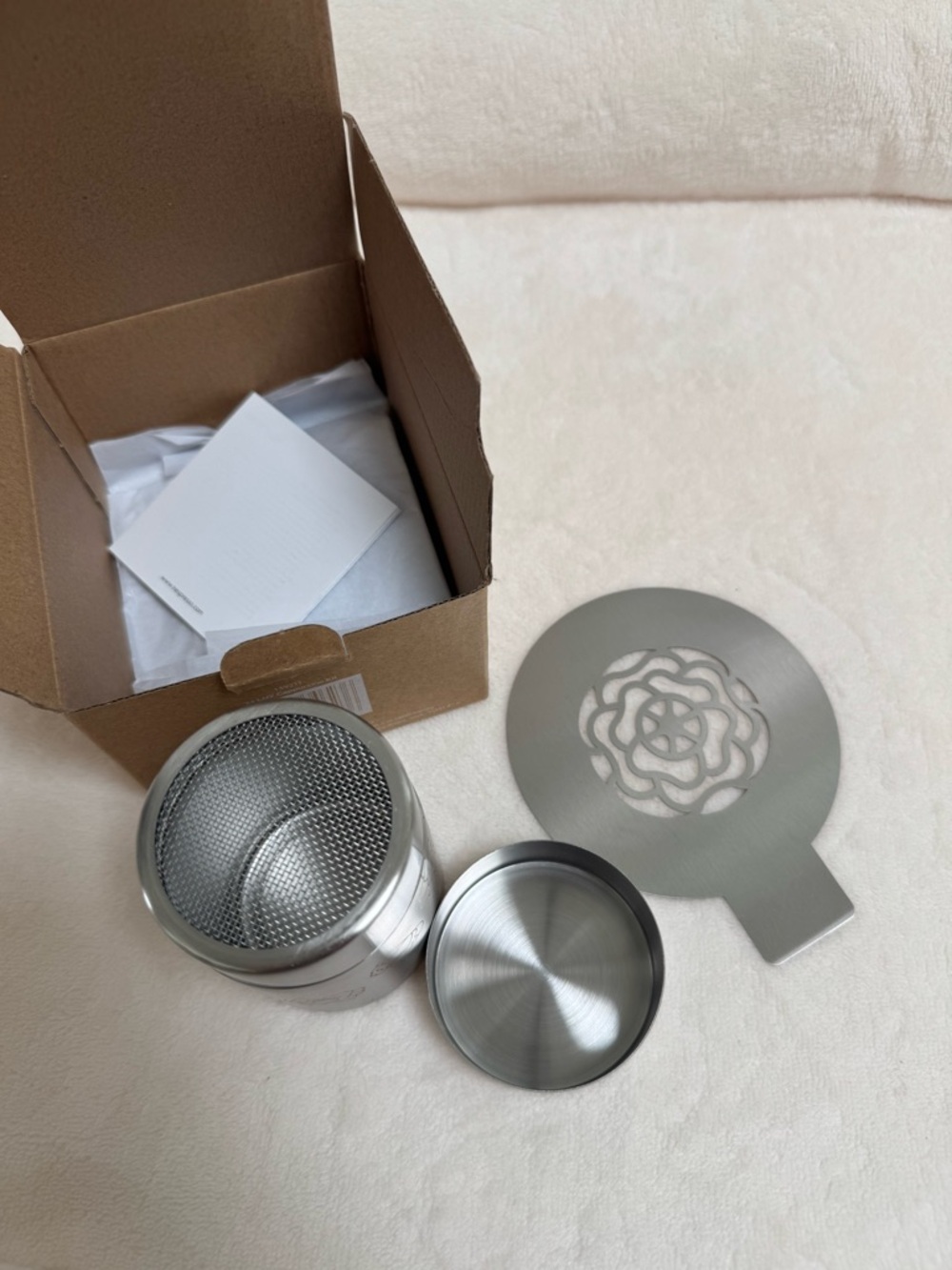 Nespresso Cappuccino Decorating Kit Stainless Steel Cocoa Shaker
